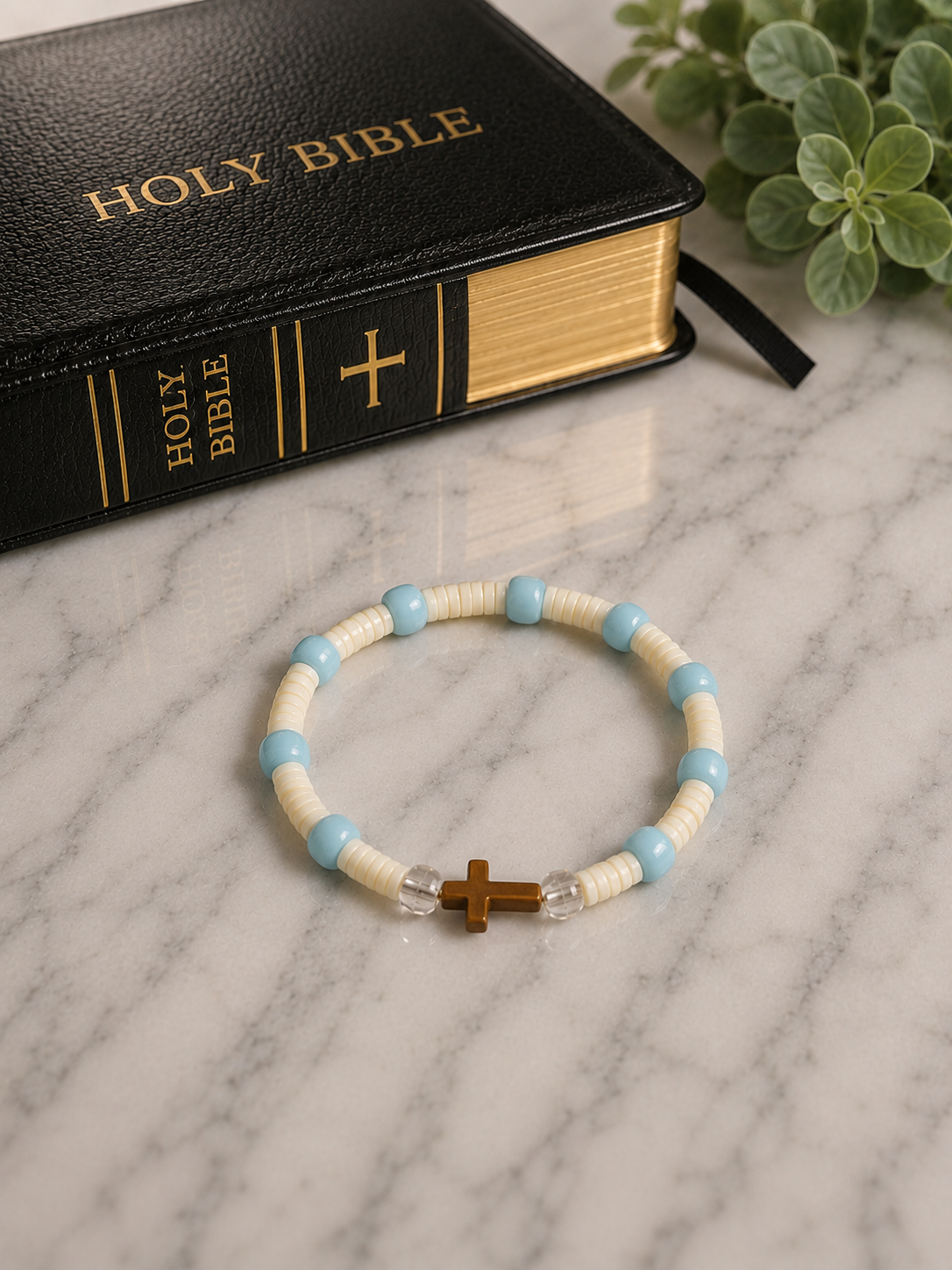 ✨ Simple Cross Bracelet | Matthew 16:24 Christian Bracelet | Take Up Your Cross Jewelry