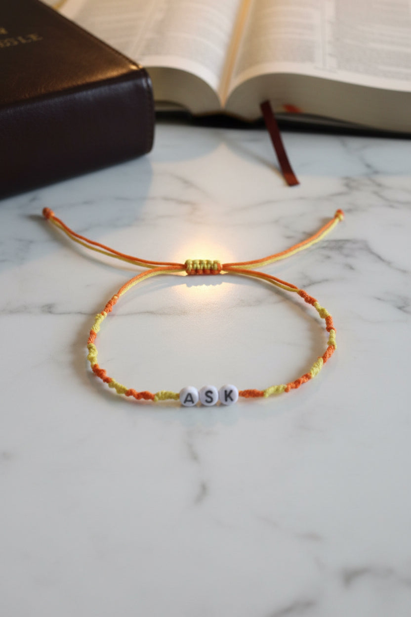 ✨ Matthew 7:7 Bracelet | Ask Seek Knock Scripture Bracelet | Christian Encouragement Jewelry