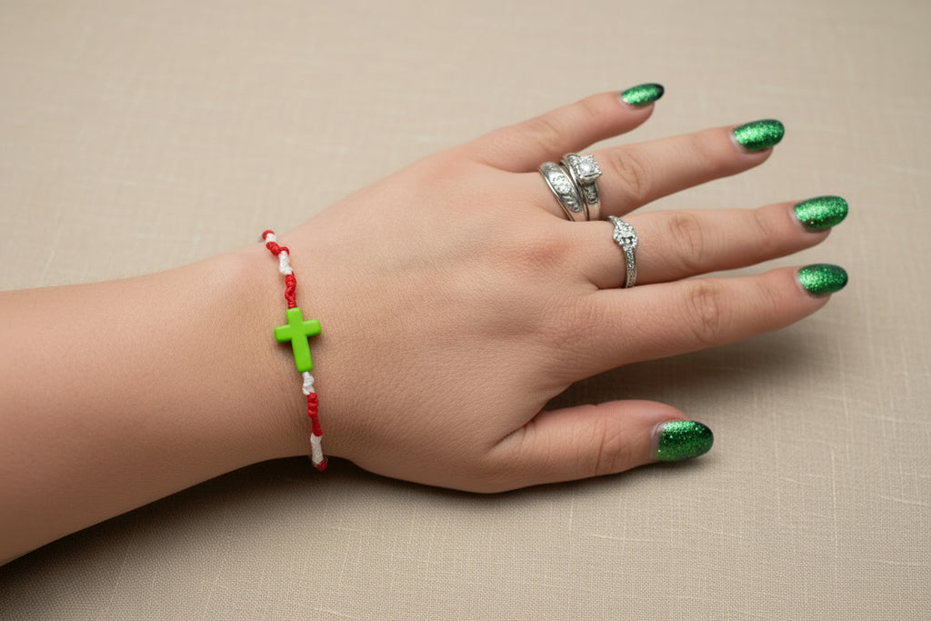 ✨ Simple Cross Bracelet | Matthew 16:24 Christian Bracelet | Take Up Your Cross Jewelry
