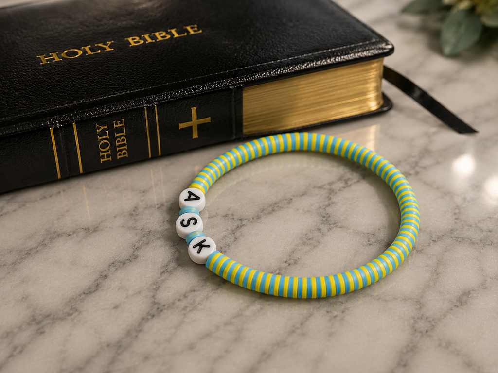 ✨ Matthew 7:7 Bracelet | Ask Seek Knock Scripture Bracelet | Christian Encouragement Jewelry