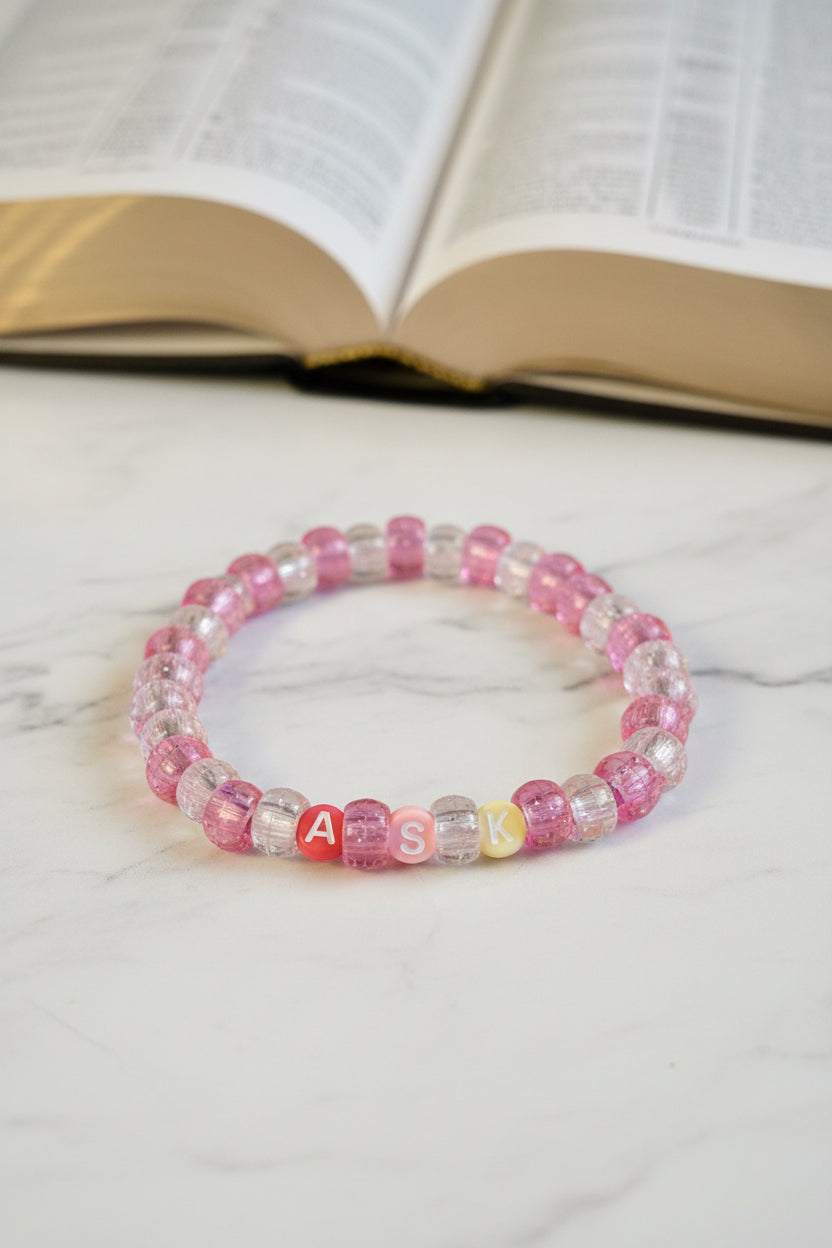 ✨ Matthew 7:7 Bracelet | Ask Seek Knock Scripture Bracelet | Christian Encouragement Jewelry