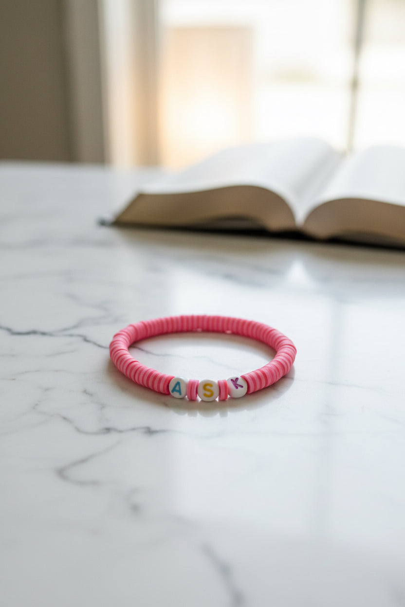 ✨ Matthew 7:7 Bracelet | Ask Seek Knock Scripture Bracelet | Christian Encouragement Jewelry